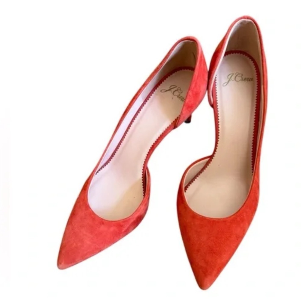 J. Crew Women's Vibrant Orange/Reddish Heels